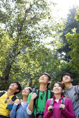 Happy Group of Hikers