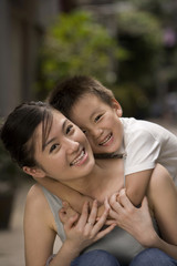 Fototapeta premium A mother and son moment