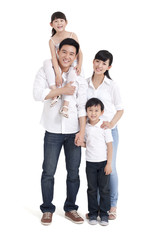 Portrait of a happy family with two children