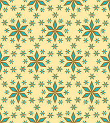 Seamless background with geometric petal flower. Vector Modern stylish texture. 