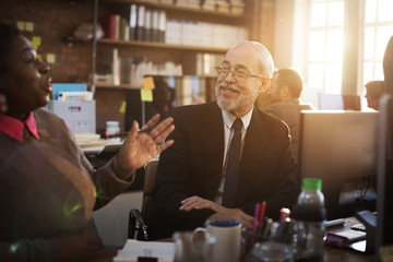 Business People Talking Planning Job Concept