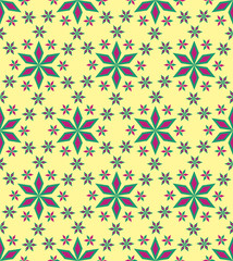 Seamless background with geometric petal flower. Vector Modern stylish texture. 