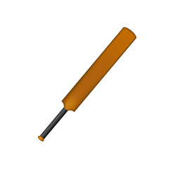 Wooden cricket bat in vintage design