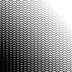 Background with gradient of black and white wave lines