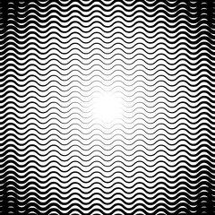 Background with gradient of black and white wave lines