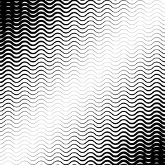 Background with gradient of black and white wave lines