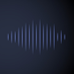 Paper sound waveform with shadow