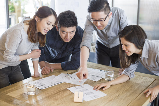 IT workers developing smart phone