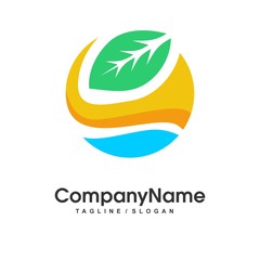 agriculture nature logo icon vector