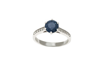 Jewelry ring isolated on the white background