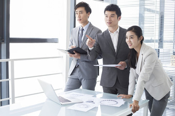 Young business person talking in meeting