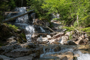 Naklejka na ściany i meble Waterfall in Mount Lafayette, New Hampshire, USA