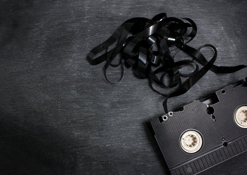 Old vhs video cassette