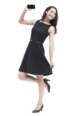 Young businesswoman with smart phone