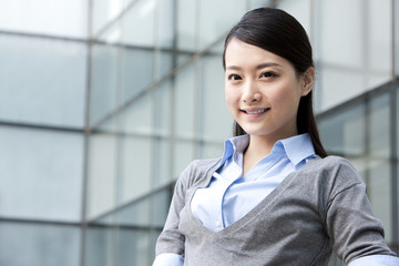 Smiling businesswoman