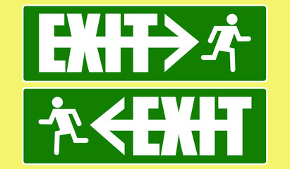 Vector image depicting exit board design