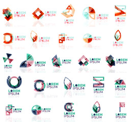 Obraz premium Collection of colorful abstract origami logos