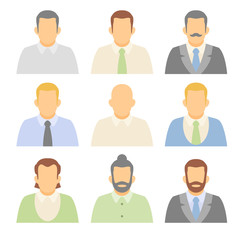 Flat vector characters. Vector avatars people. 