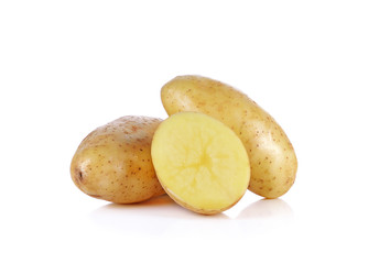 Potatoes isolated on white background