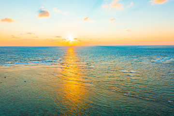 Sunrise, sea, seascape. Okinawa, Japan.

