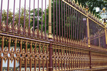 Golden Fence and city lights on Hofburg Palace in Vienna