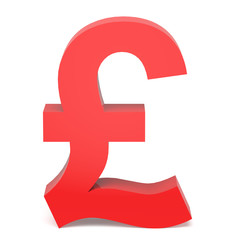 3D red pound sign