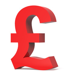 Obraz premium 3D red pound sign