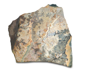 Mineral graphite isolated on white. Graphite  is a crystalline form of carbon, a semimetal, a native element mineral, and one of the allotropes of carbon. Graphite is the most stable form of carbon.