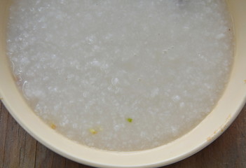 congee in the bowl