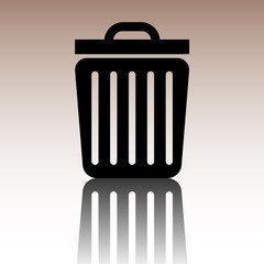Trash icon. Vector illustration