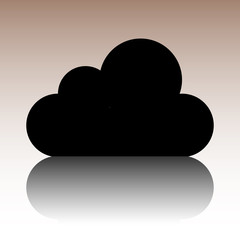 Cloud icon, vector illustration. Flat design style
