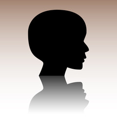 Human head silhouette