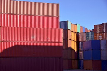 Cargo container yard, the Port of Tokyo, Japan
