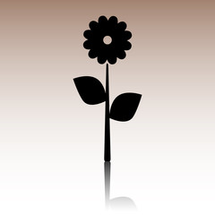 Black Flower icon.