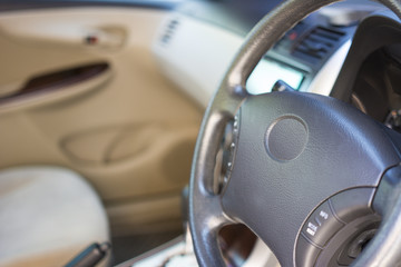 Obraz na płótnie Canvas Car interior details selective focus