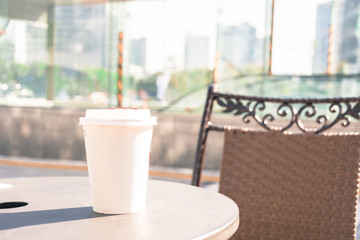 coffee cup in coffee shop