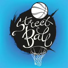 Streetball lettering label