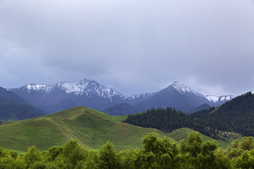 Fototapeta premium Qilian mountain in Qinghai province, China