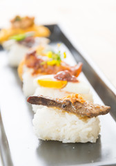 Foie gras sushi