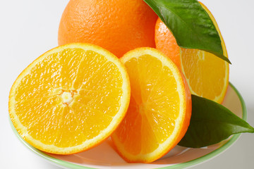 Fresh orange slices