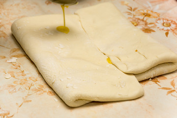 Making puff pastry on the old way