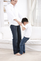 Fototapeta premium Tender moment between father and son