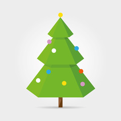 Polygonal Christmas Tree in Vector