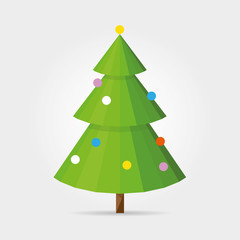 Polygonal Christmas Tree in Vector