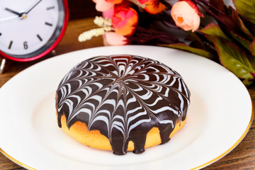 Cake with White and Dark Chocolate.