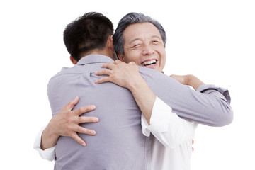 Fototapeta premium Father and son embracing