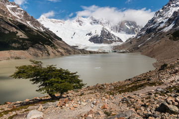 glacial lake in Los Glaciares National Park in Southern Patagonia