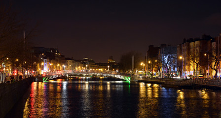 Dublin city lights