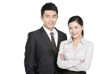 Portrait of two business people