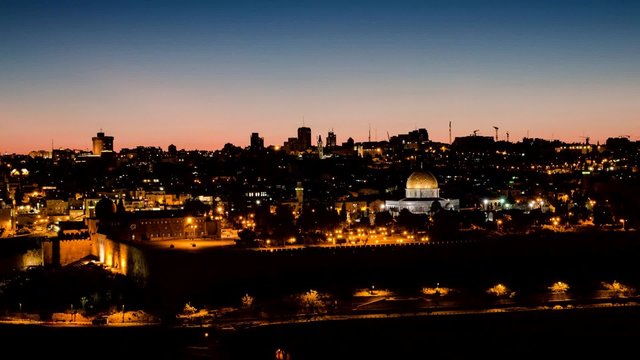 Gerusalemme - timelapse tramonto